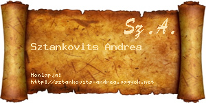 Sztankovits Andrea névjegykártya